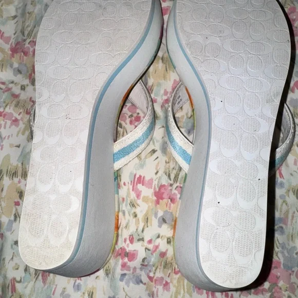 Coach Colorful Striped Sandals - Picture 5 of 7